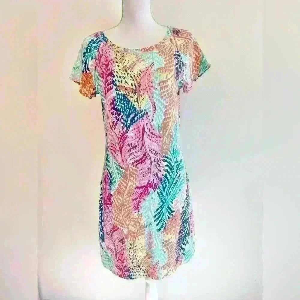 Lilly Pulitzer UPF 50+ Tammy French Terry Dress Pink Style# 81656